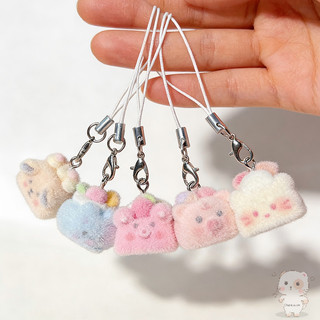 【Chamvn】Dây đeo điện thoại hình bánh kem thú nhồi bông 3D dễ thương, phụ kiện đa năng đáng yêu,thiết kế hoạt hình ngọt