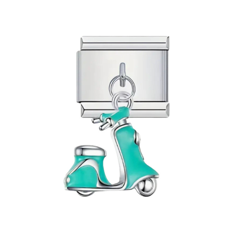 Bộ trang sức cá tính từ thép không gỉ, module cuộc sống đại dương DIY cho mặt dây chuyền và vòng tay