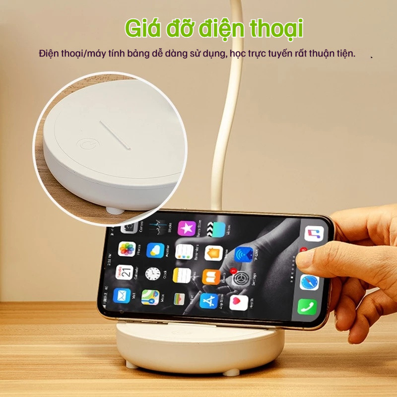 【🔥Rẻ】Đèn Học Để Bàn Chống Cận cắm điện, Bảo Vệ Mắt, Chế Độ Sáng Thông Minh.Hàng đẹp