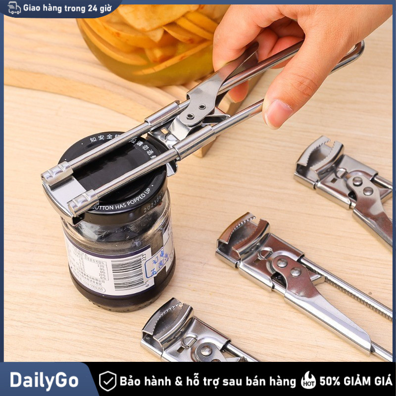 Đồ mở nắp chai đa năng bằng thép không gỉ tiện lợi Dụng Cụ Mở Nắp Chai Lọ،Chống trượt ، Mở hộp đồ hộp، tiết kiệm sức lực