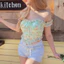 Áo Corset Nữ Hoa Nhí Dây Bèo Phong Cách Mùa Hè Gợi Cảm A594033