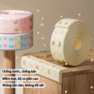 Dải xốp chống va chạm NBR mềm 2m bảo vệ trẻ khỏi va góc bàn tủ nhiều màu dính chắc mọi bề mặt