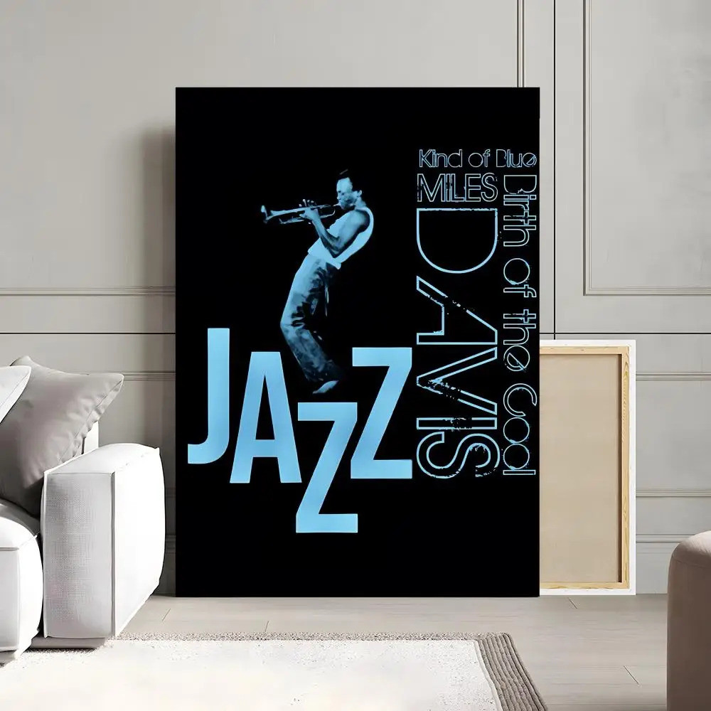 Nhạc Sĩ Jazz M-Miles Davis Tranh Thư Pháp Canvas Poster: Không Nhăn Chống Thấm Nước Bền Đẹp Tất Cả Không Gian Trang Trí Tường Master Trang Trí Phòng Ngủ Trang Trí Nội Thất Phòng Trưng Bày Cổ Điển BRYX