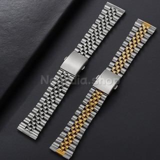 Dây đeo đồng hồ cổ điển bằng thép không gỉ 18-22mm dành cho doanh nghiệp Dây đeo đồng hồ bền 5 hạt để thay thế cho nam nữ Dây đeo cổ tay