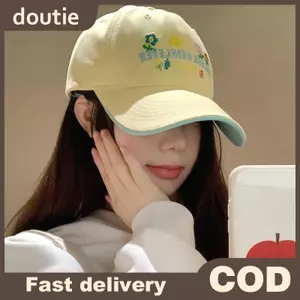 Doutie Mũ Bóng Chày Cotton Thêu Hoa Cho Nữ - Phong Cách Hip Hop, Màu Trơn, Dễ Thoáng Ngoài Trời