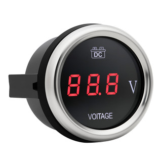 Đồng hồ đo điện áp ô tô 52MM Đồng hồ đo kỹ thuật số Vôn kế Phụ kiện ô tô