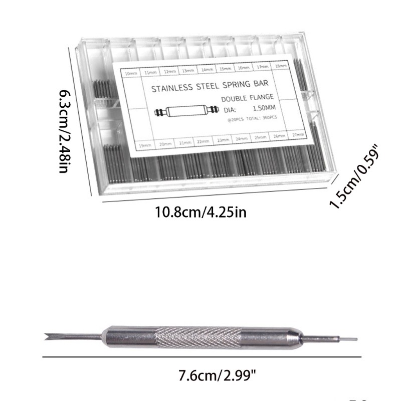 Ngôi Sao Thép Không Gỉ Đồng Hồ Dây Lò Xo Thanh Dây Đeo Liên Kết Chân 8-25mm Đồng Hồ Dây Kết Nối Trục Vòng Tay Sửa Chữa