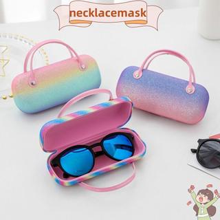 Hộp đựng kính râm NECKLACEMASK, Kính cầm tay Laser, Túi xách màu cầu vồng chống áp lực cho trẻ em
