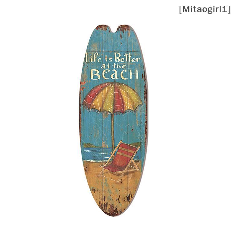 Ván lướt sóng biển bằng gỗ trang trí vintage cho phòng tắm và tường nhà - Tiki Bar