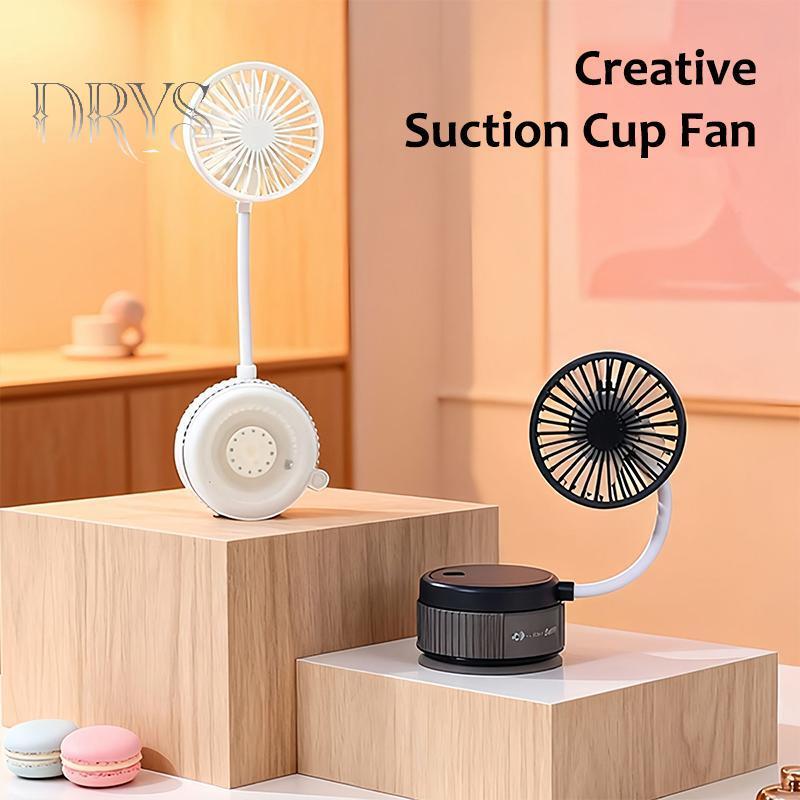(TFT) Quạt Mini Di Động Thiết Kế Có Thể Gập Lại Với Cốc Hút Cầm Tay Xoay 360 Độ Có Thể Sạc Lại Cho Bàn Xe Du Lịch MỚI