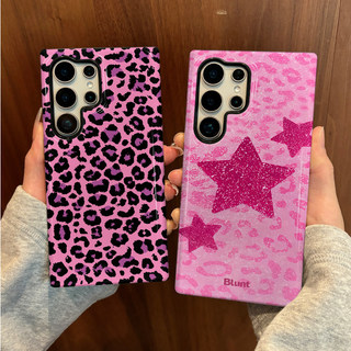 Ốp bảo vệ họa tiết Leopard Print Stars phù hợp cho Samsung s26 s26ultra s22u s23 plus s23FE s24 s25 plus A55 A56 A36 ốp điện thoại di động