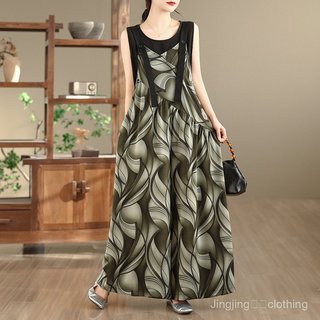 Bộ Áo Liền Quần Nữ Cổ Chữ V Dáng Rộng Phong Cách Retro Slimer Look - Khuyến Mãi Khách Hàng Mới