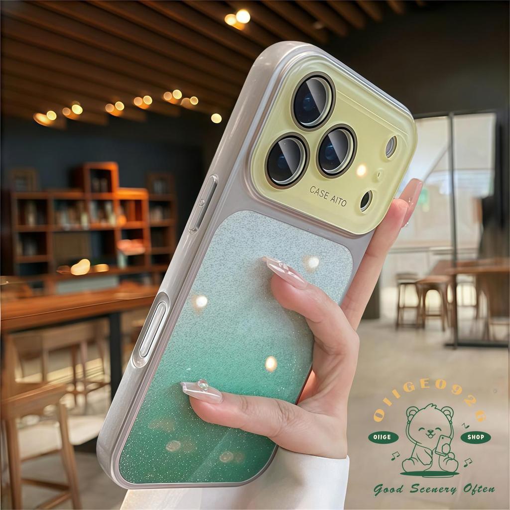 【 Ốp lưng iPhone17 】 Túi khí lấp lánh màu gradient lỏng Vỏ điện thoại iphone17 Pro Max 16 15 14 cho vỏ iPhone Vỏ mềm silicon TPU chống sốc
