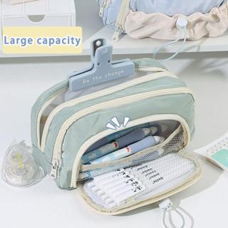 Túi đựng bút WEAVELYF, Bút chì dây rút năm lớp, Quà tặng tổ chức văn phòng phẩm có dây kéo dung tích lớn thời trang