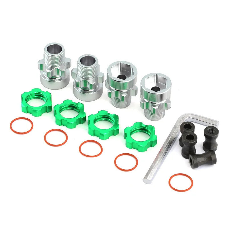 Kim loại 12mm đến 17mm Splined Wheel Hex Hub Adapter cho Traxxas 1 / 10 Slash 2WD 4X4 Rustler Stampede 2WD 4X4 RC Xe Nâng Cấp Phần