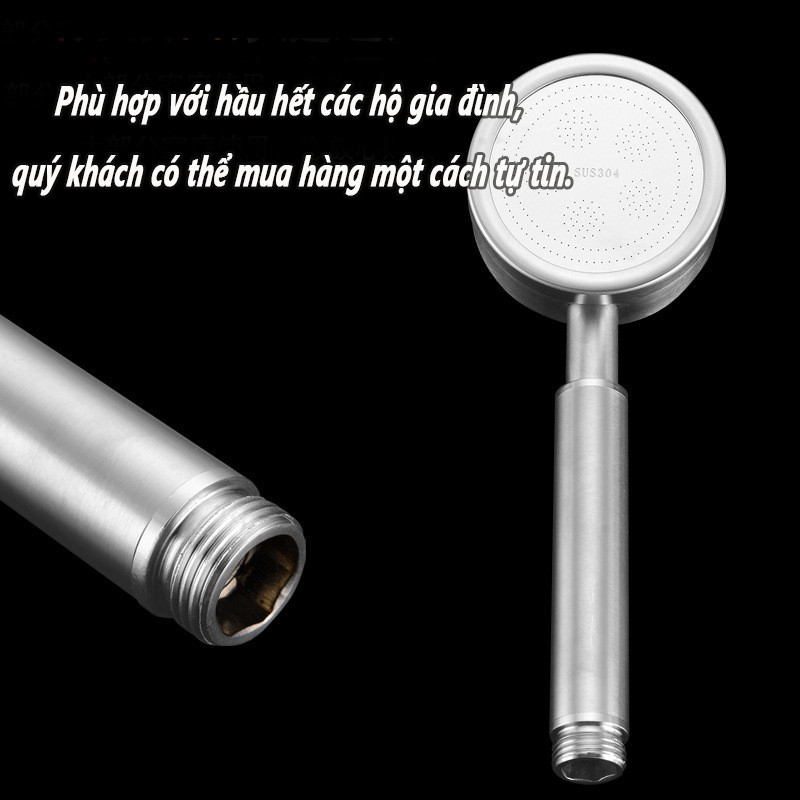 bộ vòi sen tăng áp inox 304,Mặt Sen Thiết Kế Hỗ Trợ Tăng Áp,Phối Với Dây Và Cài Cùng Màu,chịu nhiệt độ cao