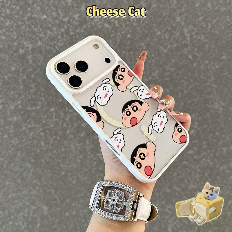 Chú chó con hoạt hình dễ thương Ốp điện thoại từ tính cho iPhone 11 12 13 14 15 16 17 Pro Max 7 Plus Xs Max Vỏ dễ thương