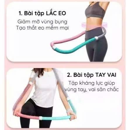 Vòng Lắc Eo Lò Xo - Dụng cụ tập thể dục,  Bọc Nhựa Mềm Bên Ngoài , Eo Thon Tại Nhà. C87 SHOP
