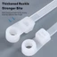 100 dây thít dây rút lạt nhựa màu trắng, Nylon tự khóa dây buộc cáp lỗ tròn, đen có đầu bắt vít các cỡ 15cm-TOOLIX