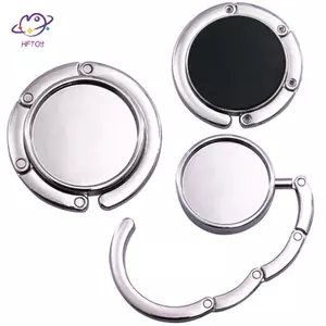 HFTOY 1Pc Di Động Gấp Hợp Kim Ví Túi Xách Túi Móc Treo Móc Treo Bàn Móc ~