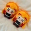 PS1 Demon Slayer: Kimetsu no Yaiba Rengoku Kyoujurou Plushie Trò chơi dễ thương Merch Túi búp bê Cotton sang trọng Charm SP1