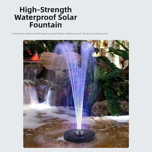 Đài phun nước năng lượng mặt trời 1,5w Không dây, Không pin. Máy bơm đài phun nước nổi mạnh mẽ cho đài phun nước sân vườn