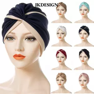 Mũ Turban JKDESIGN Thời trang nữ Hijab Hồi giáo hai màu