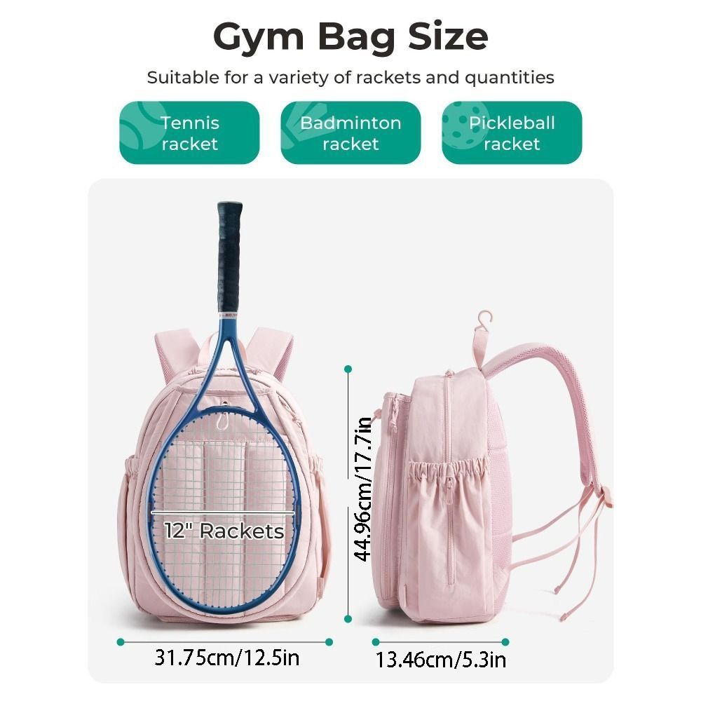 Túi vợt tennis LACYESUK 20L, ba lô điều chỉnh phù hợp cho pickleball và du lịch