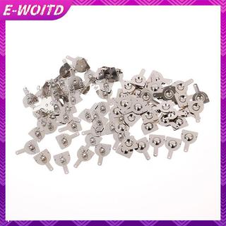 E-WOITD 100 chiếc 18650 tấm lò xo tiếp xúc đơn dương và âm 50 Cặp 16x18.5mm E-WOITD