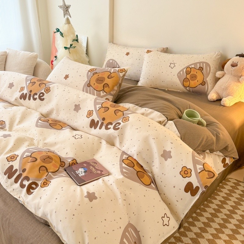 Chăn ga ôm 4 món 100% cotton tự nhiên, size đầy đủ, hàng sẵn kho, mềm mại, thoáng mát, dễ giặt không phai màu