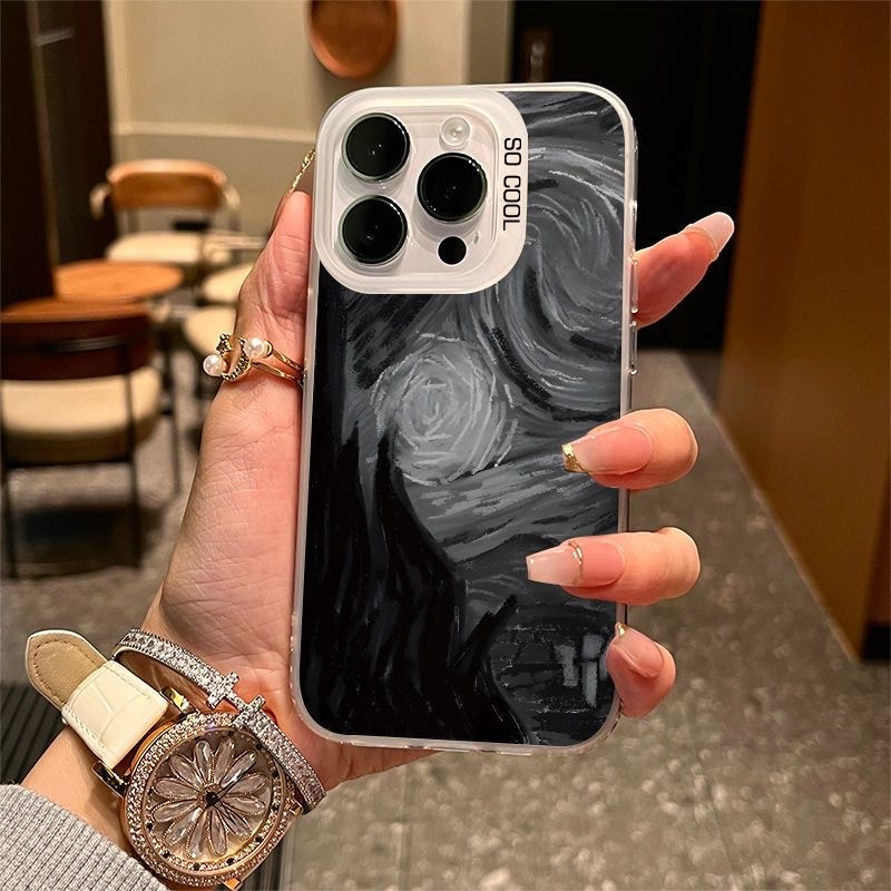 Đáy lưng iPhone 17/16 Pro Max mới, chống rơi cho iPhone 15/14 Plus và iPhone 13 Pro, thiết kế tối tăm với phong cách sao