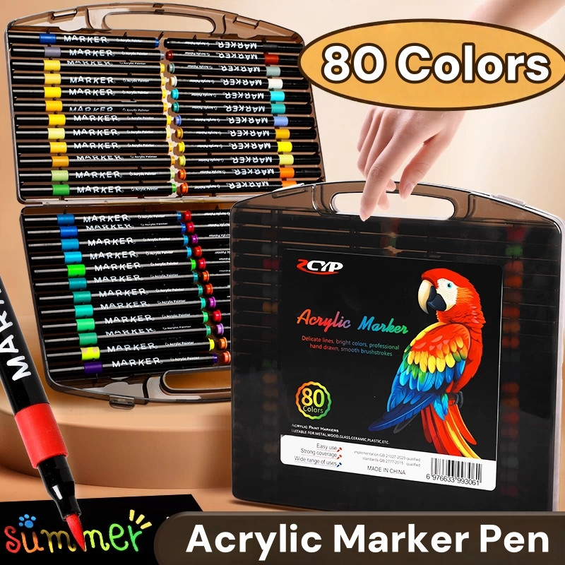 Bút Vẽ Acrylic Đầu Cọ Mềm Dễ Tẩy Rửa, Sắc Màu Đa Dạng, Quà Tặng Cho Người Yêu Nghệ Thuật