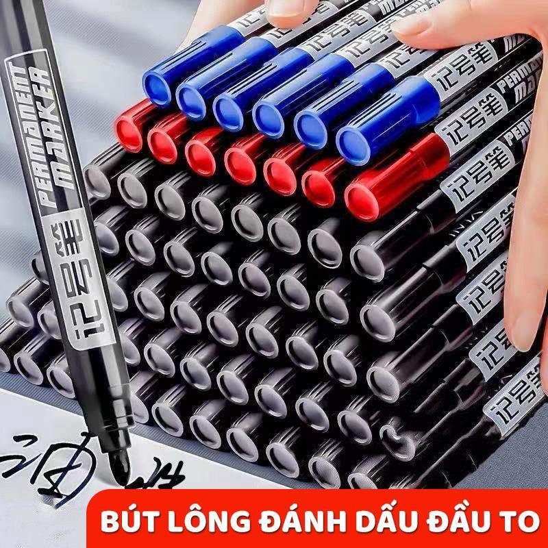 Bút lông dầu đen đa bề mặt mực chống thấm, viết rõ không phai, bộ 50 chiếc dùng lâu, đáp ứng mọi nhu cầu