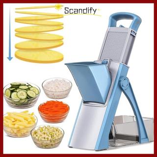 [Còn hàng] Máy cắt thực phẩm SCANDIFY, Máy thái rau củ có thể gập lại đa chức năng, Phụ kiện nhà bếp Dụng cụ cắt an toàn có thể điều chỉnh Rau củ quả chiên kiểu Pháp