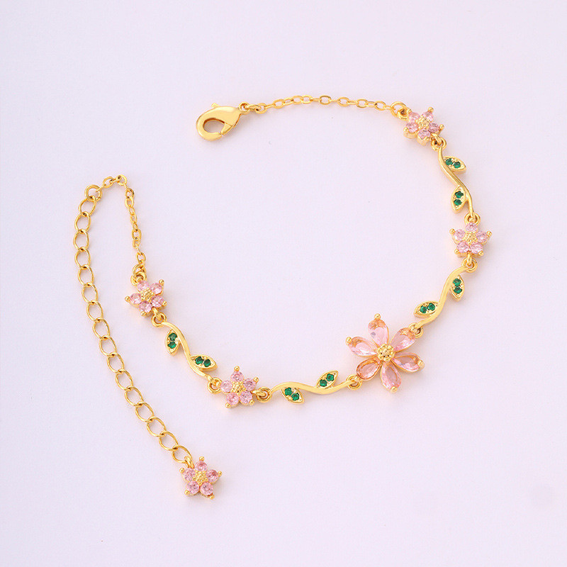 Vòng tay hoa Zircon tinh tế và ngọt ngào