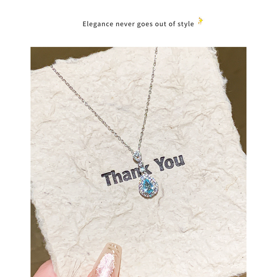 Vòng cổ Zircon xanh thời trang và độc đáo