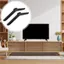 Giá đỡ TV CORALTIDE, có ốc vít có miếng đệm chống trượt Chân đế TV, Bàn màu đen đa năng Phòng ngủ phần cứng có thể điều chỉnh