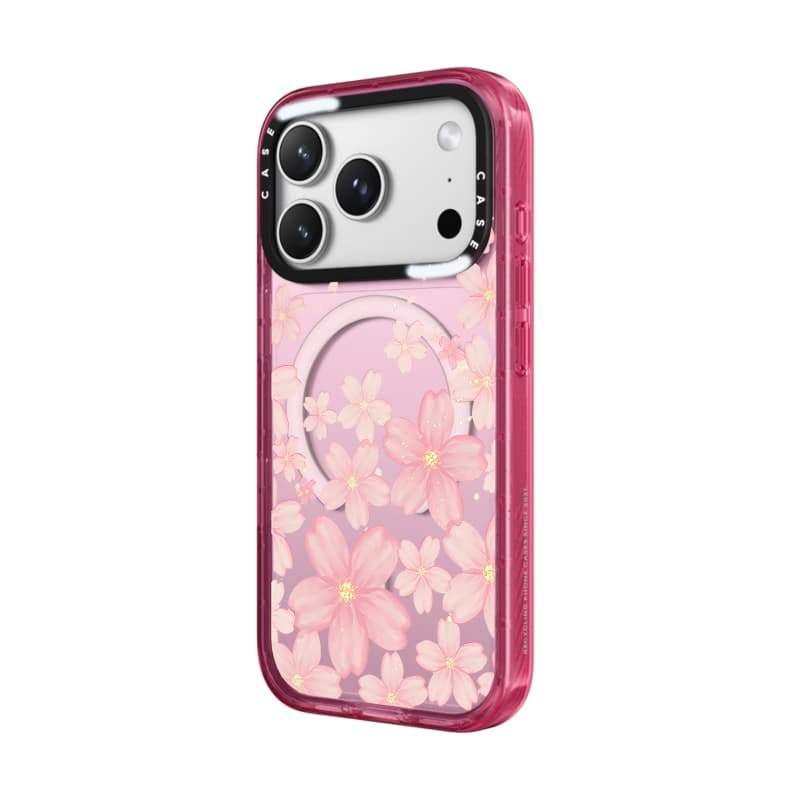 CASECASE X Mùa Xuân Chữ Hoa Hồng Fizz Màu Trong Suốt Cứng Từ Hút Tác Động Dành Cho Apple IPhone 12 13 14 15 16 17 Pro Max Air Plus Có Hộp