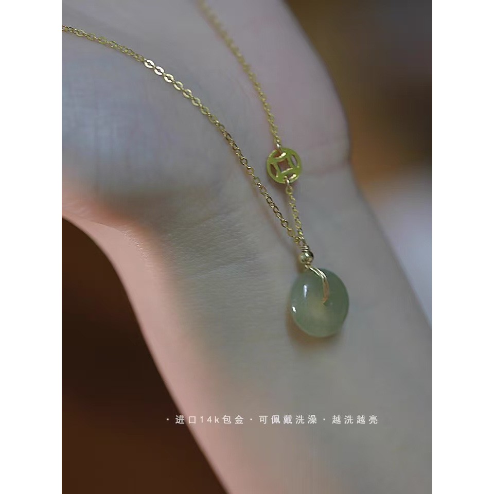 Vòng cổ ngọc bích phong cách Trung Quốc, thiết kế thanh lịch
