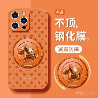 Thích hợp cho Ốp điện thoại 17promax iphone15 Giá đỡ ngựa xoay tình yêu 1614 Skin 13 Female Orange