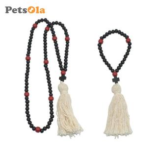 Dây Cầu Nguyện Chính Thống với Mặt Dây Chuyền Thánh Giá Phước Lành - Hạt Tua Rua Cho Thiền Định - Trang Trí Kệ Bàn Làm Việc