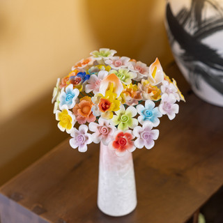 Gốm Handmade Hoa Mẫu Đơn Hoa Hướng Dương Bất Tử Bó Hoa Văn Hóa Sáng Tạo Trang Trí Mô Phỏng Đồ Trang Trí DIY Quà Tặng Sinh Nhật Cho Bạn Gái YPS9