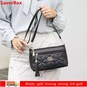 Túi đeo chéo SAVORBOX, Túi Tote màu trơn dung tích lớn, Túi đeo vai nhẹ bằng da thời trang dành cho nữ