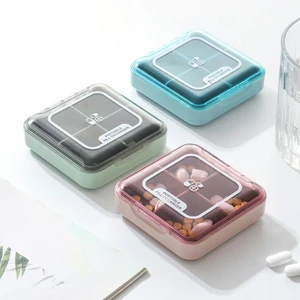 Hộp Đựng Thuốc Khay Chia Thuốc 4 Ngăn Trong Suốt