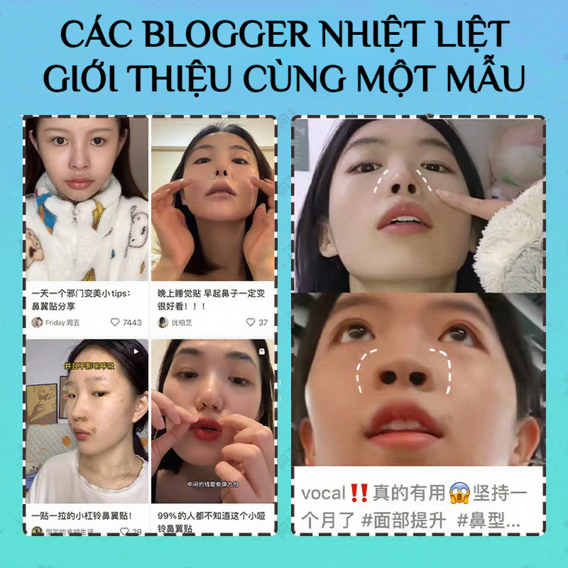 Miếng dán thu nhỏ cánh mũi 15 ngày / Miếng dán làm đẹp và thu nhỏ cánh mũi / Miếng dán tạo hình mũi / Miếng dán làm đẹp cánh mũi tiện lợi