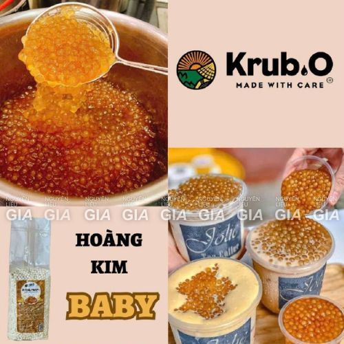 Trân châu Krub.O bịch 1kg - HOÀNG KIM MINI - topping trà, trà sữa