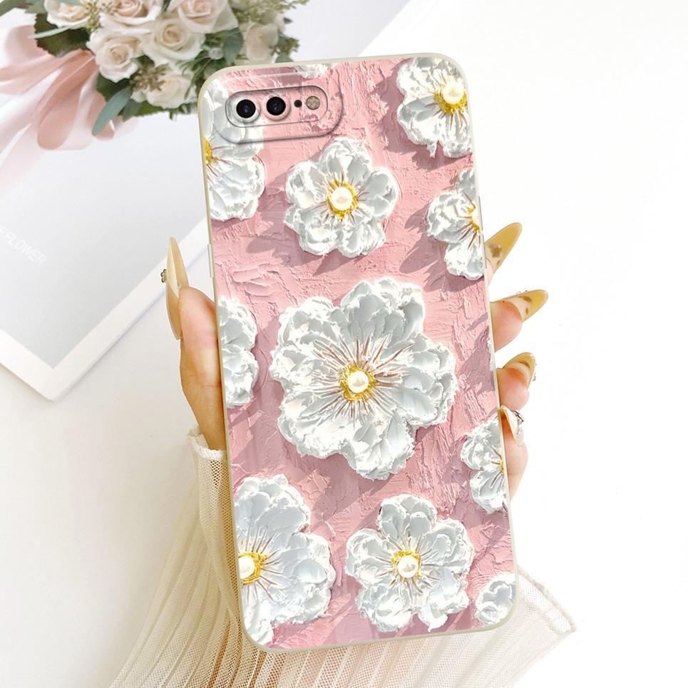 Dành Cho iPhone 8 Plus 7 Plus iPhone7 iPhone8 Ốp lưng Hoa Bướm Nữ Tính Ốp Lưng Silicon Mềm