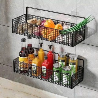 [COMBO 2 CHIẾC] Kệ Sắt Dán Tường Đựng Gia Vị & Đồ Dùng Nhà Tắm – Sơn Tĩnh Điện, Không Khoan Tường