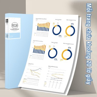 File lá A4 cao cấp 30/40/60 lá đựng hồ sơ văn phòng, nhiều ngăn thông minh, chất liệu PP bền đẹp chống bẩn