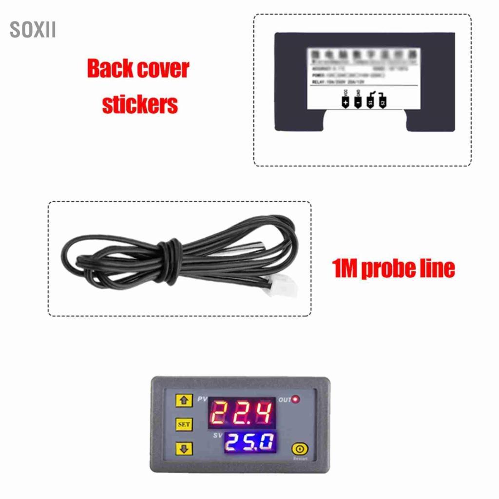 soxii Bộ điều khiển nhiệt độ kỹ thuật số Công tắc điều chỉnh nhiệt độ tủ lạnh mini có màn hình LED lớn cho tủ đông hấp (12V)